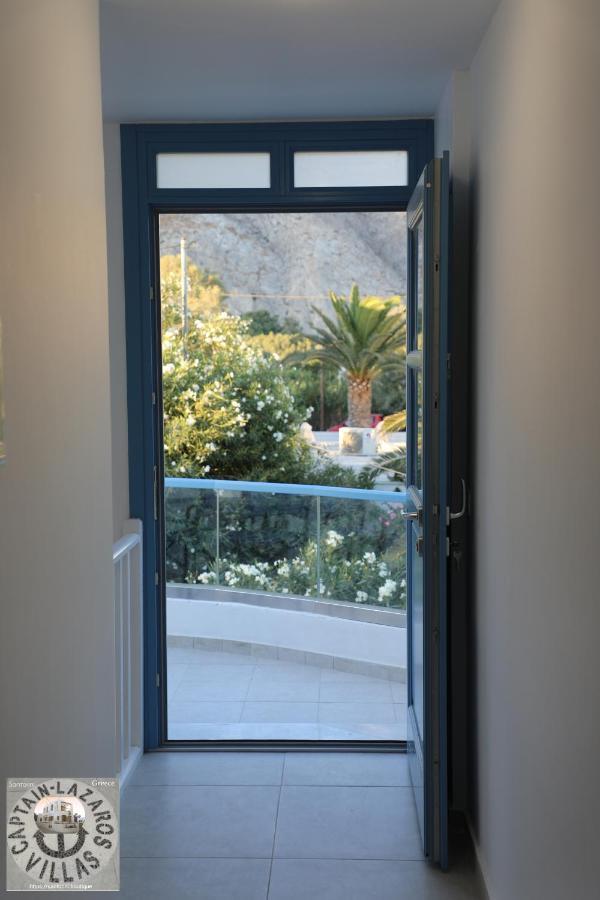 Located By The Sea One Beachfront Private Captain Lazaros Pool Villa With Loft In 750Sqm Spacious Private Plot-Jacuzzi-Sunrelax-Furnished Terace-Gazebo-Private Parking,Sleep 3 Adults And 2 Children, Just Steps From The Black Beach-Seaview 佩里萨 外观 照片