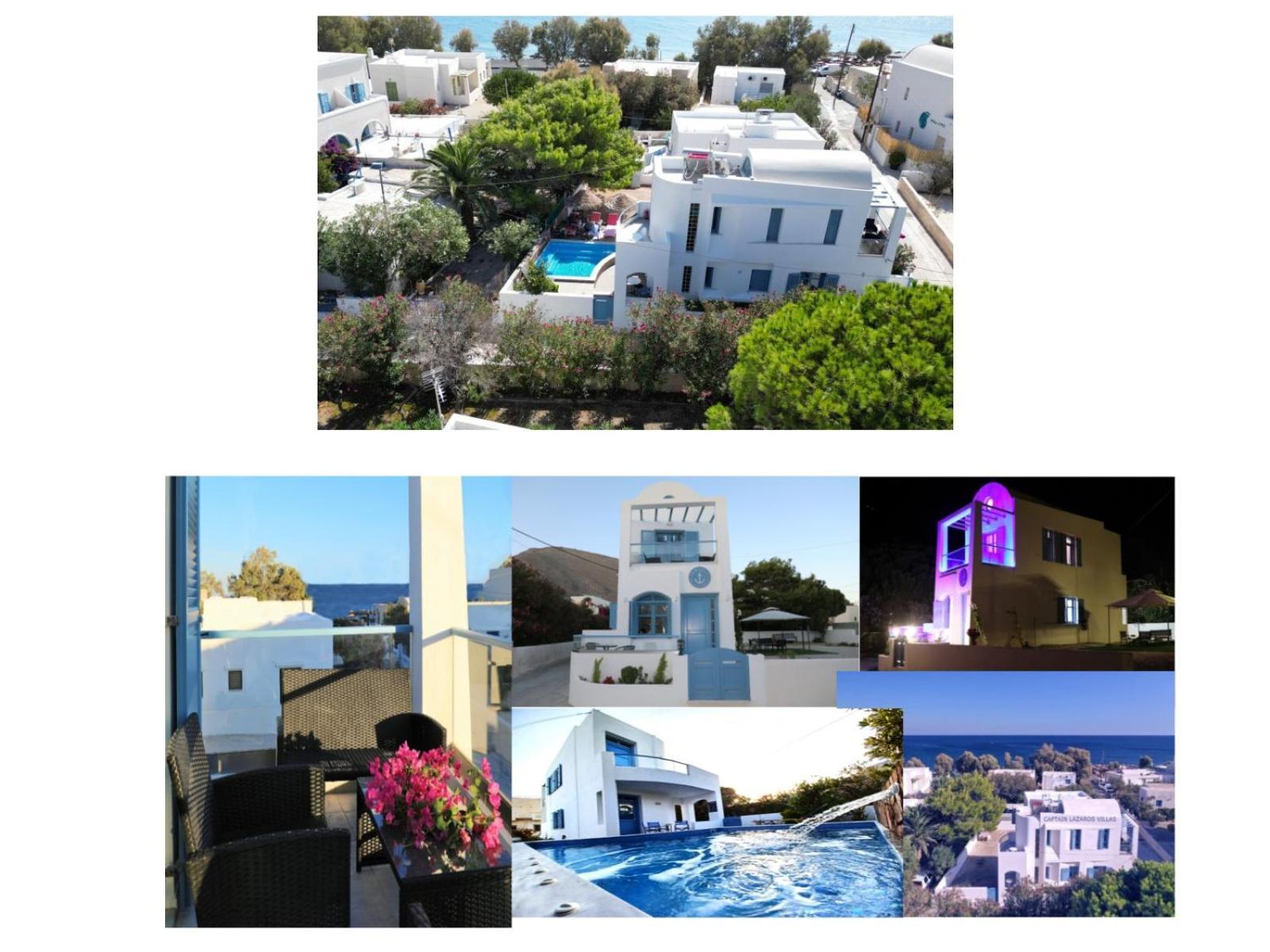 Located By The Sea One Beachfront Private Captain Lazaros Pool Villa With Loft In 750Sqm Spacious Private Plot-Jacuzzi-Sunrelax-Furnished Terace-Gazebo-Private Parking,Sleep 3 Adults And 2 Children, Just Steps From The Black Beach-Seaview 佩里萨 外观 照片