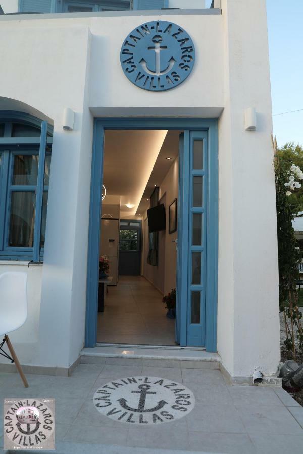 Located By The Sea One Beachfront Private Captain Lazaros Pool Villa With Loft In 750Sqm Spacious Private Plot-Jacuzzi-Sunrelax-Furnished Terace-Gazebo-Private Parking,Sleep 3 Adults And 2 Children, Just Steps From The Black Beach-Seaview 佩里萨 外观 照片